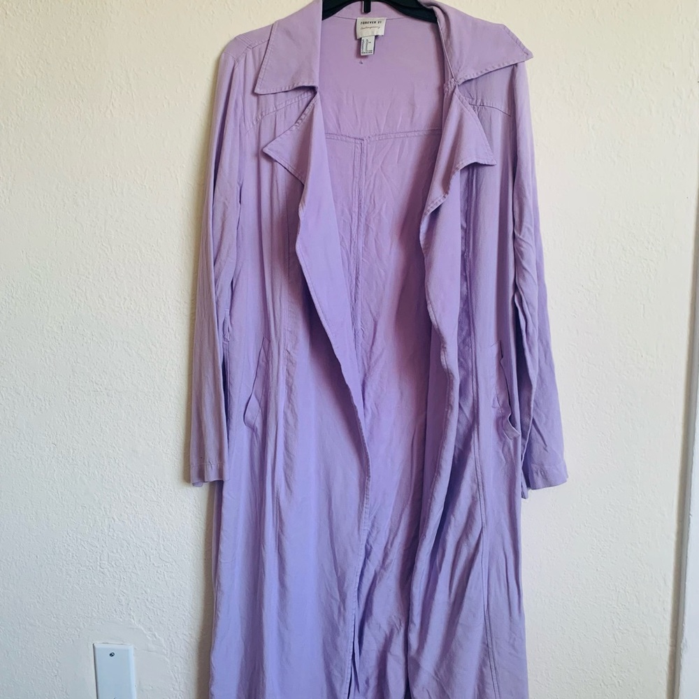Lavender color trench from forever 21 size XL